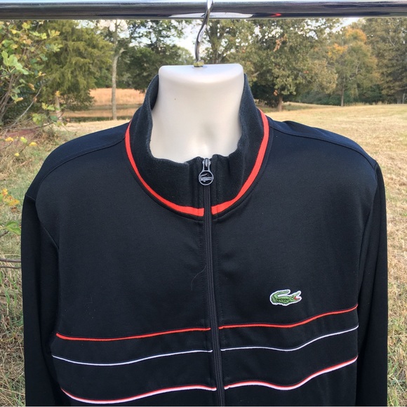 Lacoste Sport Mens Track Full ZIP Jacket Sz 7 - Picture 2 of 10